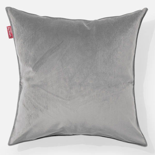 Extra Grote Kussen 70 x 70cm - Fluweel Zilver 01
