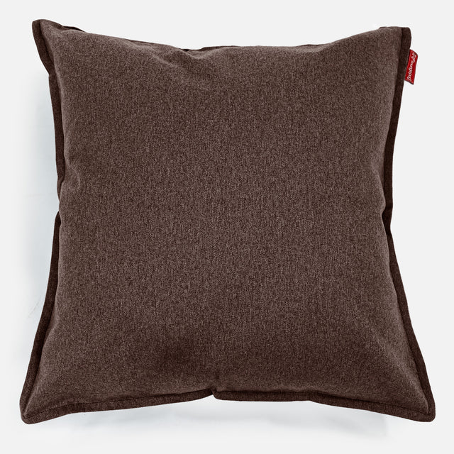 Extra Grote Kussen 70 x 70cm - Interalli Wol Bruin 01