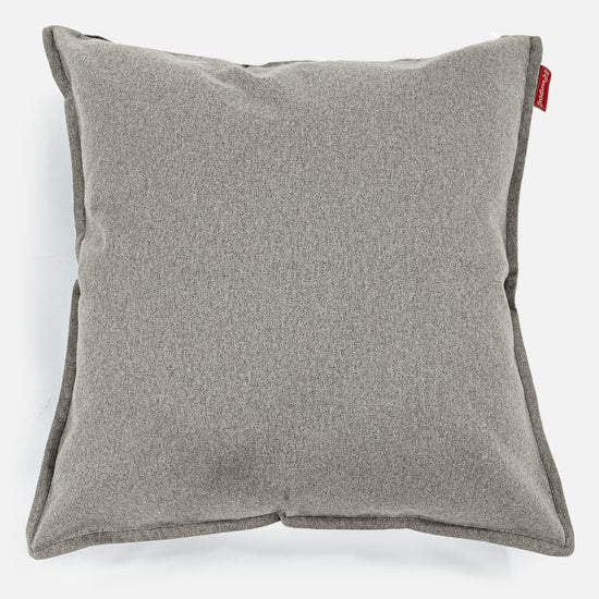 Extra Grote Kussen 70 x 70cm - Interalli Wol Zilver 01