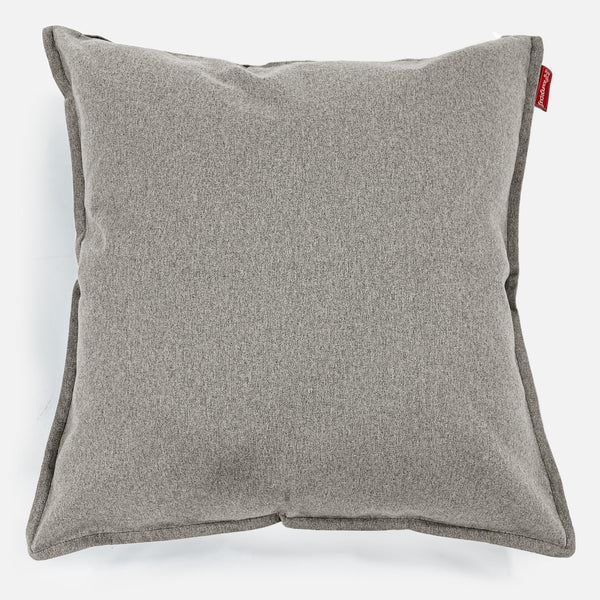 Extra Grote Kussen 70 x 70cm - Interalli Wol Zilver 01