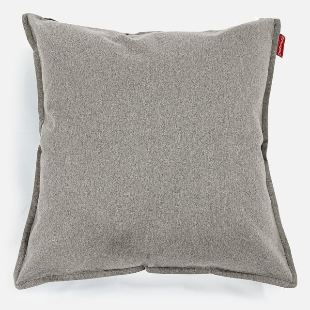 Extra Grote Kussen 70 x 70cm - Interalli Wol Zilver 01