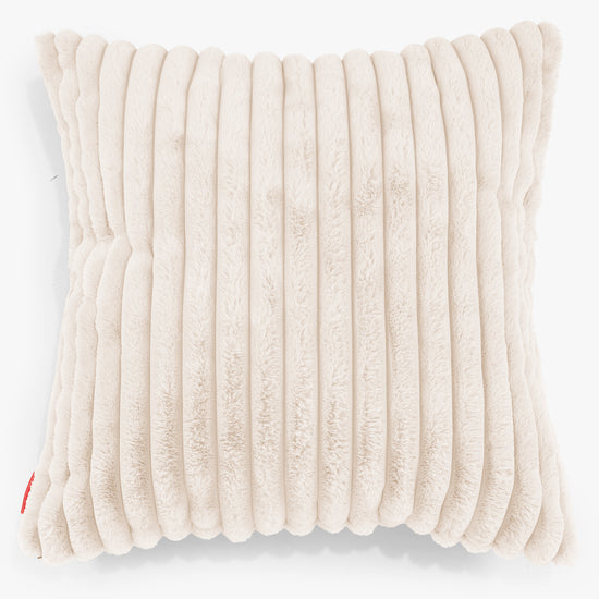 Extra Grote Kussenhoes 70 x 70cm - Ultra Pluche Corduroy Crème 01