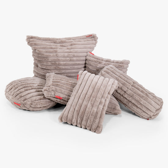 Extra Grote Kussenhoes 70 x 70cm - Ultra Pluche Corduroy Mink 03