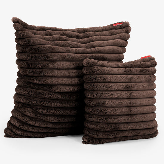 Extra Grote Kussenhoes 70 x 70cm - Ultra Pluche Corduroy Sabel 02