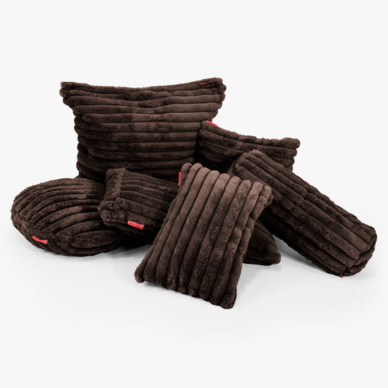 Extra Grote Kussenhoes 70 x 70cm - Ultra Pluche Corduroy Sabel 03