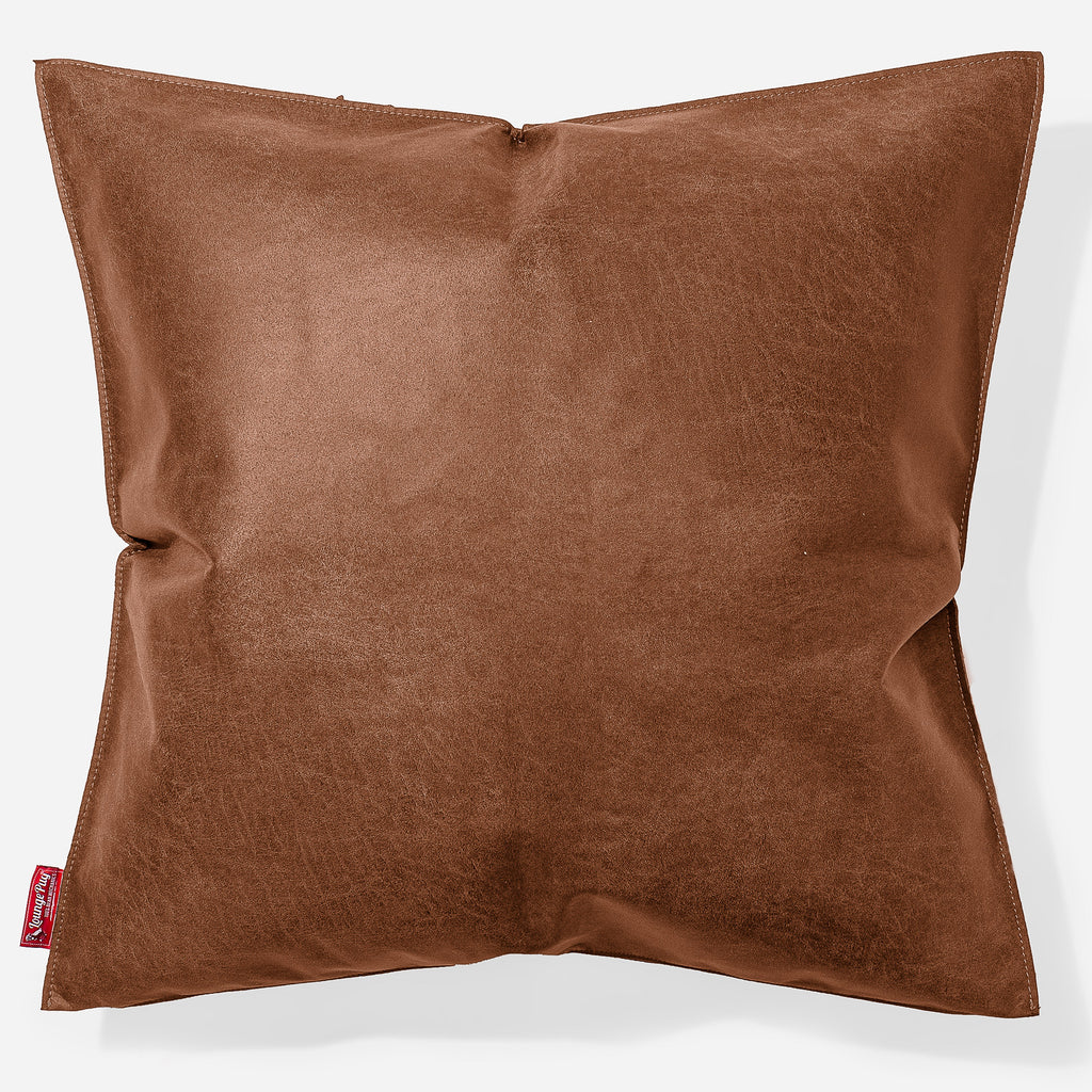 Extra Grote Kussen 70 x 70cm - Vintage Leer Karamel 01
