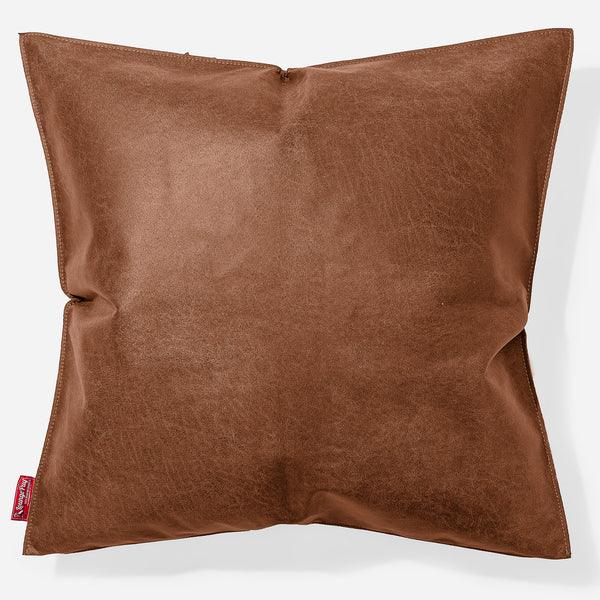 Extra Grote Kussen 70 x 70cm - Vintage Leer Karamel 01