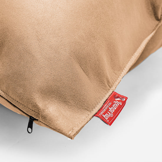 Extra Grote Kussen 70 x 70cm - Vintage Leer Lichtbruin 02