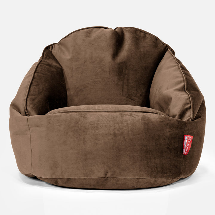 Zitzakstoel Bubble - Fluweel Espresso 01
