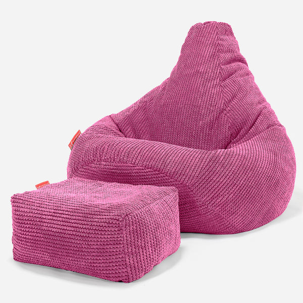 Gaming Kinderzitzakstoel 6-14 jaar oud - Pompom Roze 01