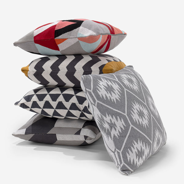 Kussenhoes 47 x 47cm - Gebreid Geo Fabric Close-up Image