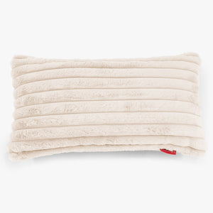 Gigantische Langwerpige Kussenhoes 40 x 70cm - Ultra Pluche Corduroy Crème