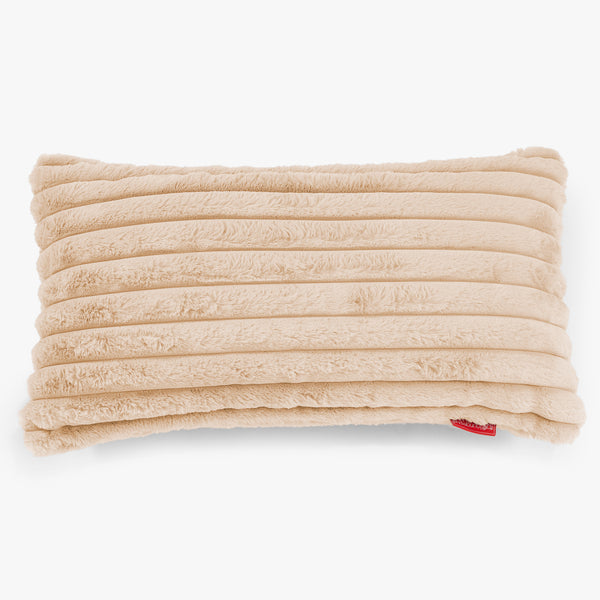 Gigantische Langwerpige Kussenhoes 40 x 80cm - Ultra Pluche Corduroy Perzik 01