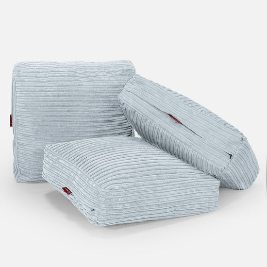 Groot Vloerkussen - Corduroy Baby Blauw 04