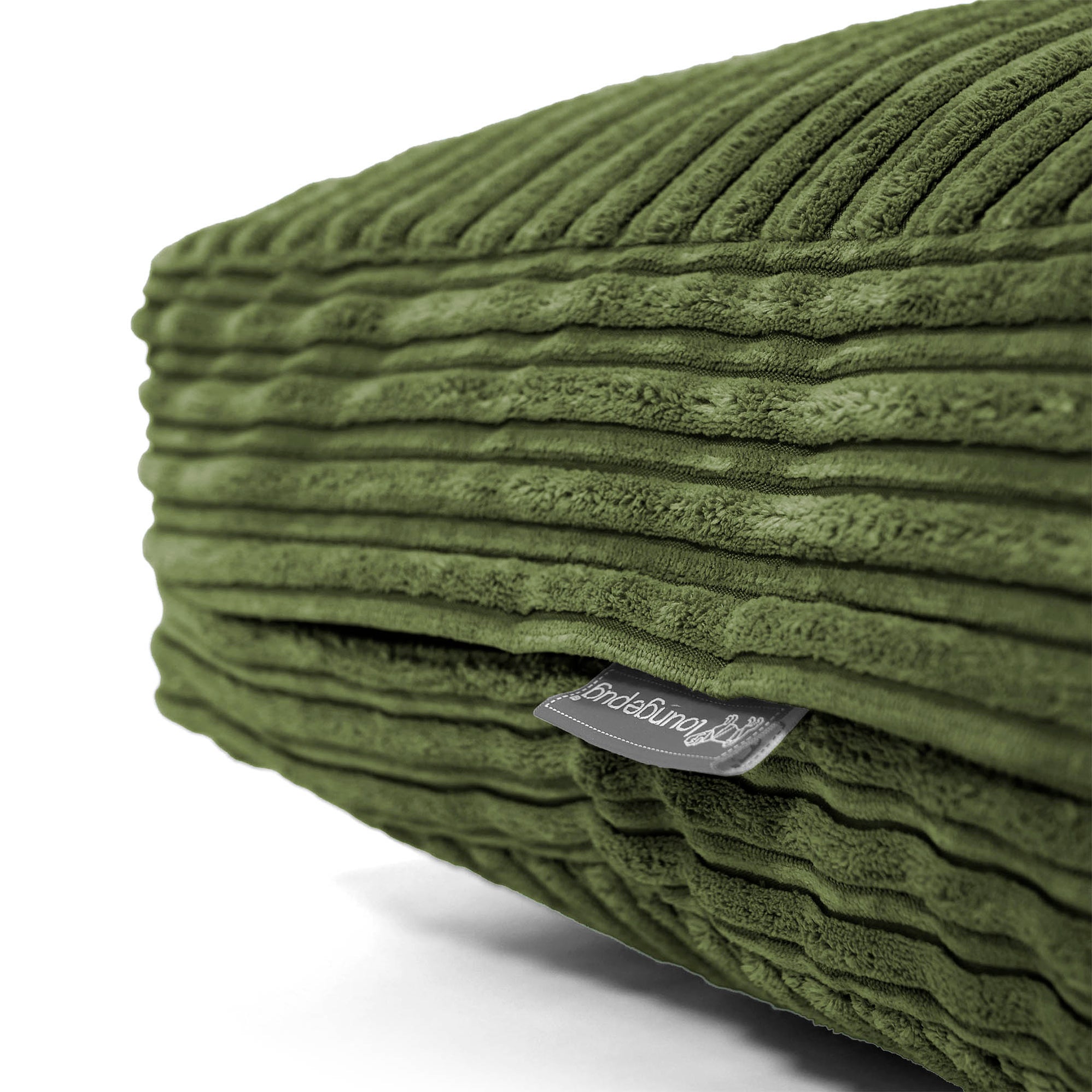 Lounge Pug Grote Ronde Voetenbank Corduroy Zwart- Big Bertha Original NL