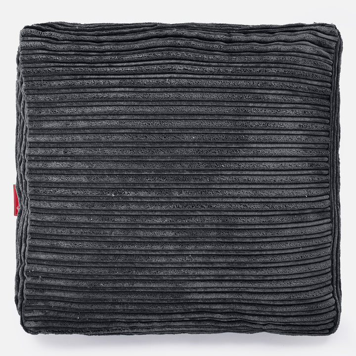 Groot Vloerkussen - Corduroy Zwart 03