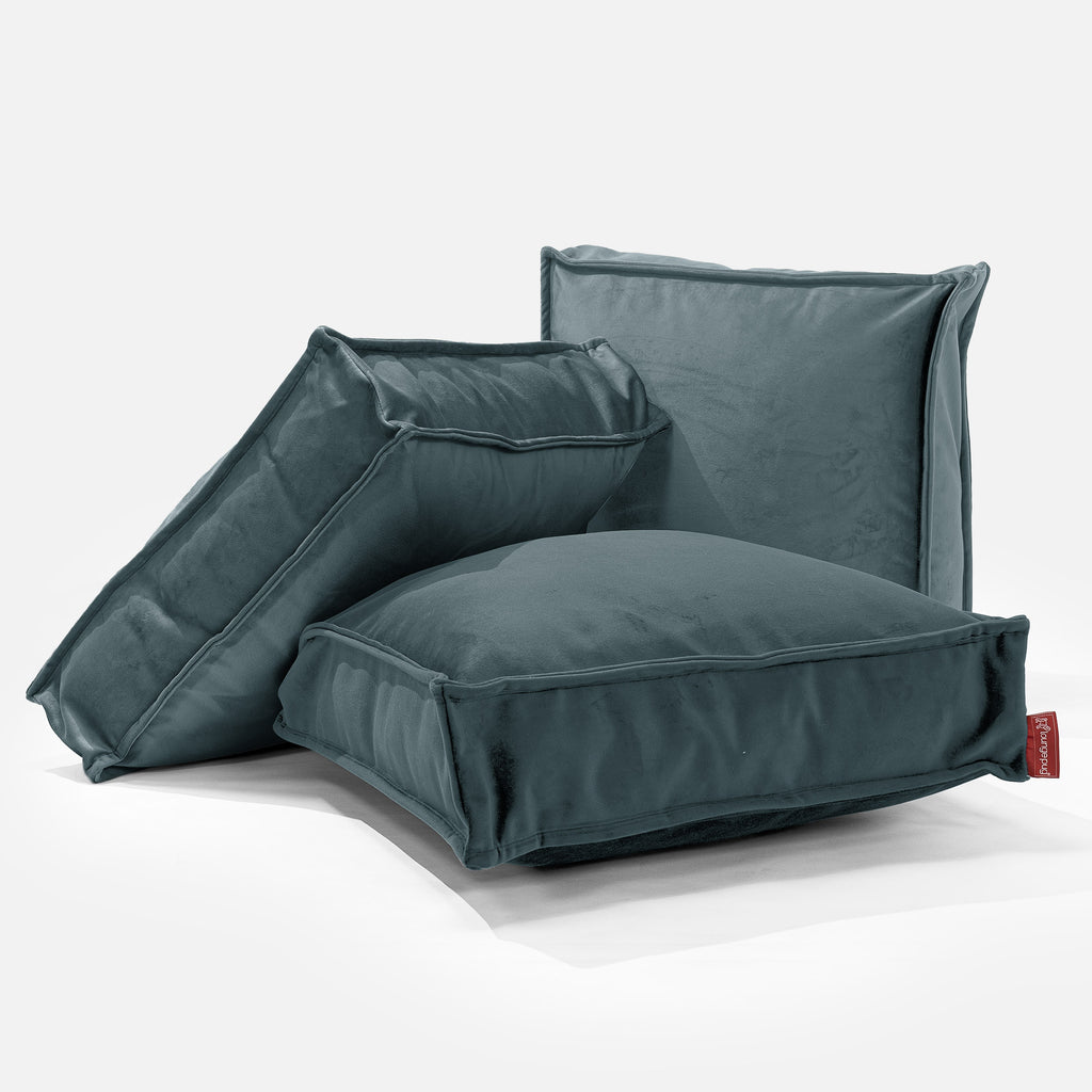 Blauwe Poef Rond met Vulling Zitpoef Grote Decorist Gezellig Groot Blauwe Poef Rond met Vulling Zitpoef Grote Decorist Gezellig Groot