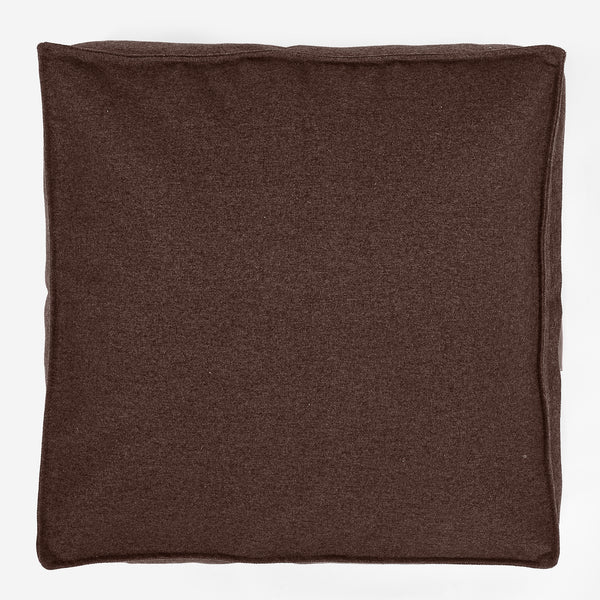 Groot Vloerkussen - Interalli Wol Bruin Fabric Close-up Image