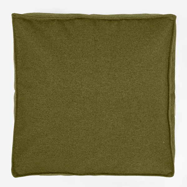 Groot Vloerkussen - Interalli Wol Limoengroen Fabric Close-up Image