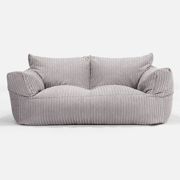 Josephine Zitzak Bank - Corduroy Aluminium Zilver 01