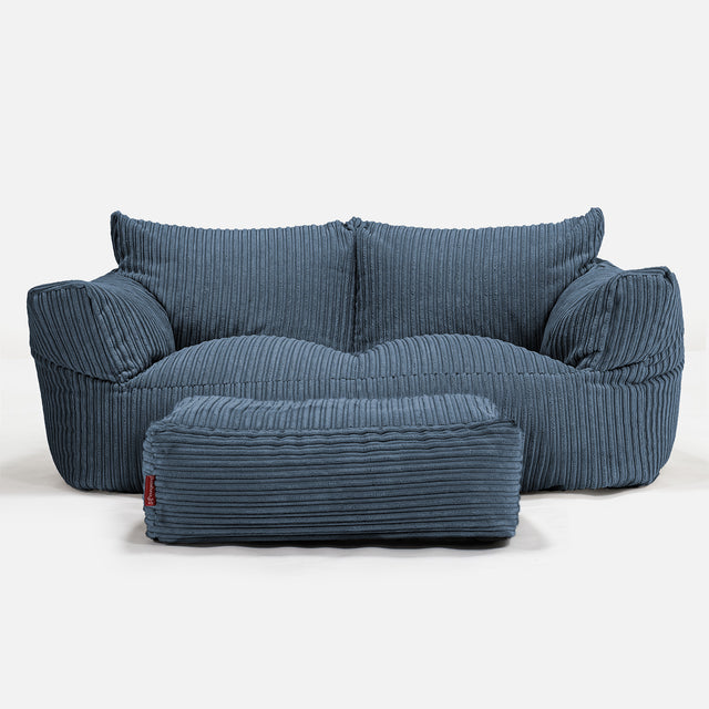 Josephine Zitzak Bank - Corduroy Marineblauw 02