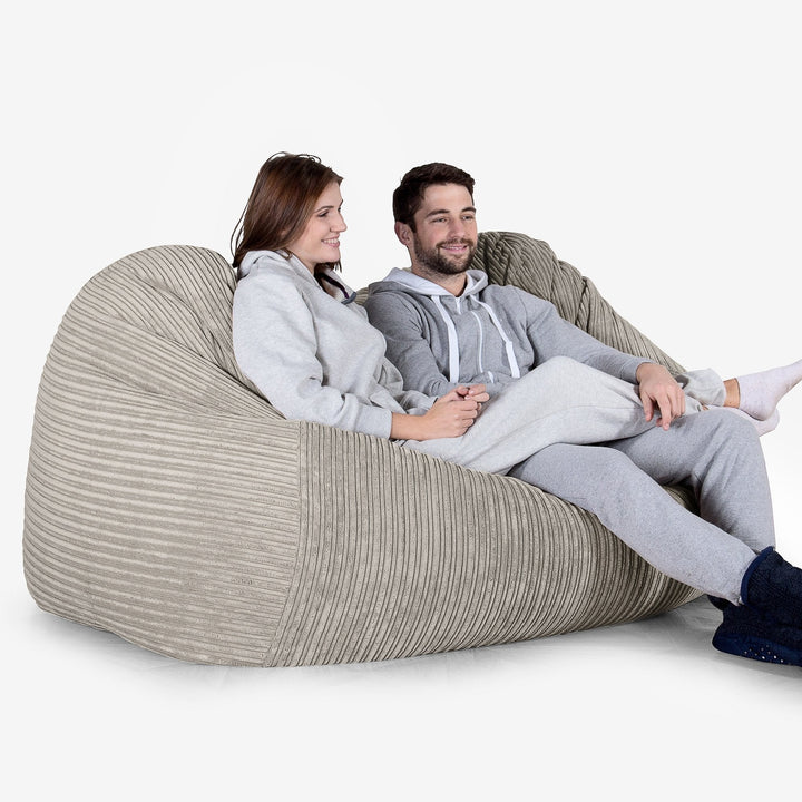 GXSDYYDS Zitzakhoes, lazy sofa zonder vulling, ronde zitzak, overtrek, lichtgrijs, wasbaar GXSDYYDS Zitzakhoes, lazy sofa zonder vulling, ronde zitzak, overtrek, lichtgrijs, wasbaar