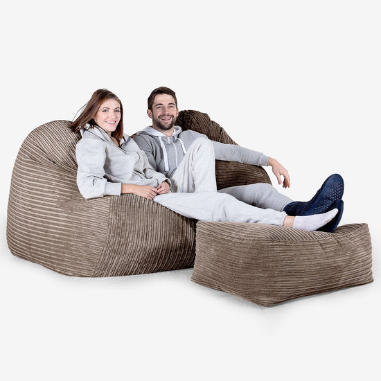 Grote Zitzak Bank - Corduroy Mocha Bruin 03