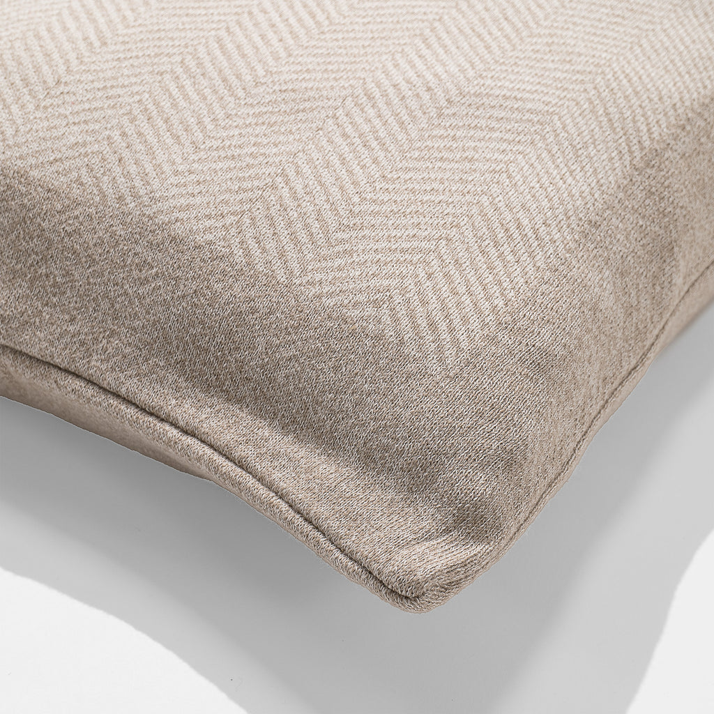 Kussen 47 x 47cm - 100% Katoenen Herringbone Steen 02