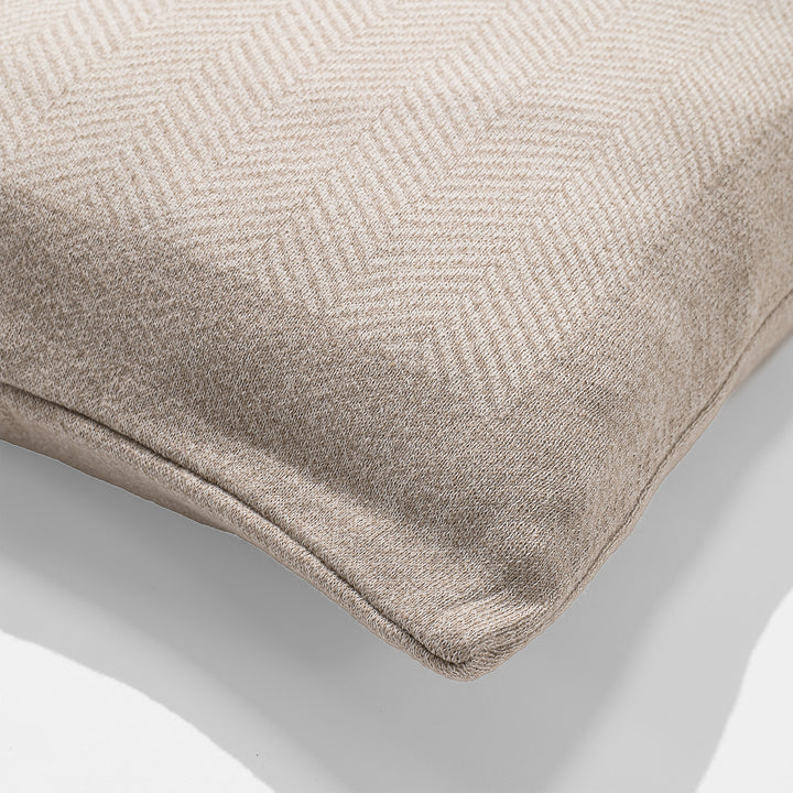 Kussen 47 x 47cm - 100% Katoenen Herringbone Steen 02