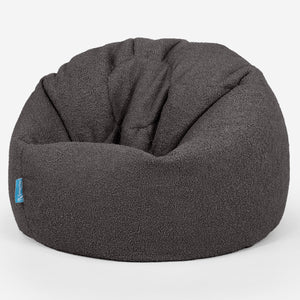 Kinder Klassieke Zitzak Stoel 1-5 jaar oud - Boucle Graphite Grijs