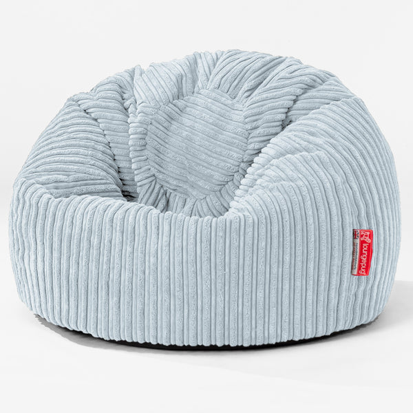 Kinder Klassieke Zitzak Stoel - Corduroy Baby Blauw 01