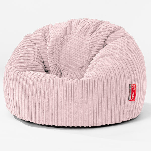 Kinder Klassieke Zitzak Stoel - Corduroy Blozen Roze 01