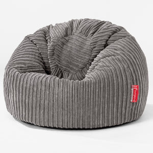 Kinder Klassieke Zitzak Stoel 1-5 jaar oud - Corduroy Graphite Grijs