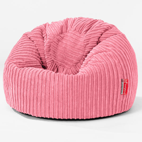 Kinder Klassieke Zitzak Stoel - Corduroy Koraal 01