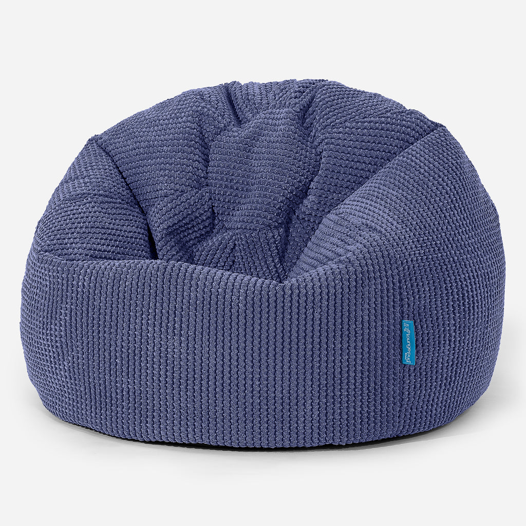 Kinder Klassieke Zitzak Stoel - Pompom Paars 01
