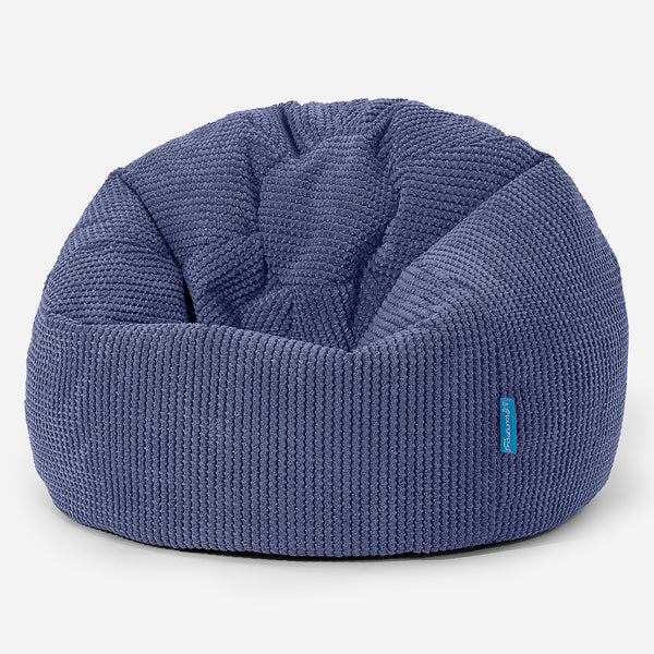 Kinder Klassieke Zitzak Stoel - Pompom Paars 01