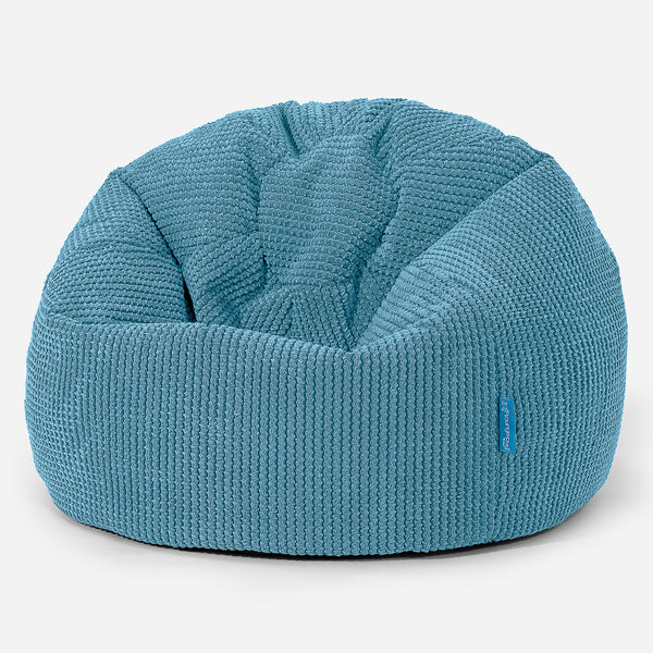 Kinder Klassieke Zitzak Stoel 1-5 jaar oud - Pompom Petrol 01