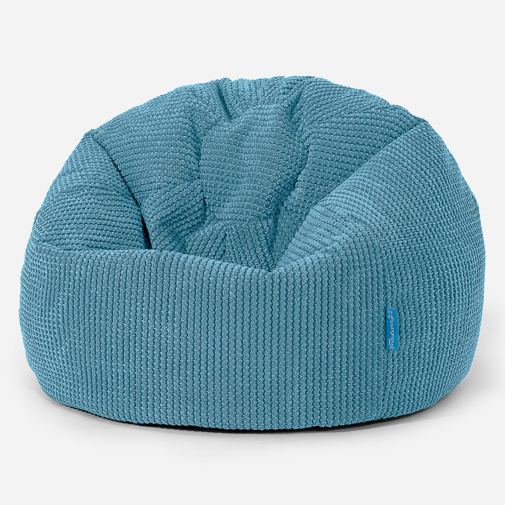Kinder Klassieke Zitzak Stoel 1-5 jaar oud - Pompom Petrol 01