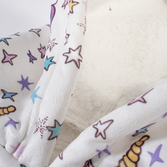 Kinder Oversized Hoodie-deken Sweatshirt - Minky Eenhoorn 05