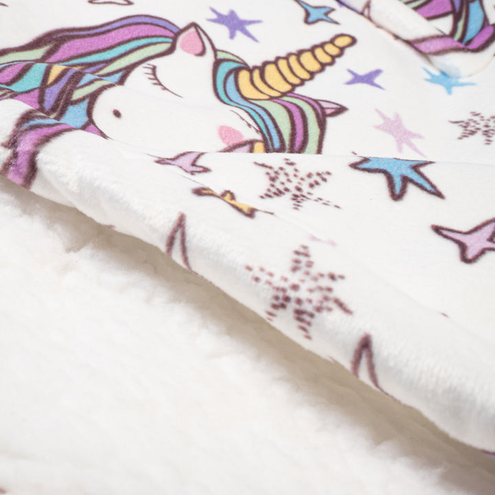 Kinder Oversized Hoodie-deken Sweatshirt - Minky Eenhoorn 06