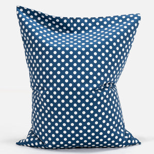 Kinder Zitzak Vloerkussen 1-6 jaar oud - Afdruk Blauw Polka Dot