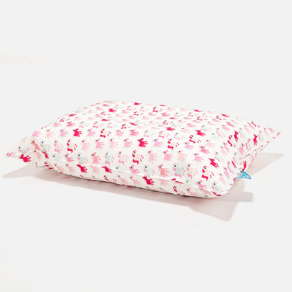Kinder Zitzak Vloerkussen 1-6 jaar oud - Afdruk Kleine Pony Fabric Close-up Image