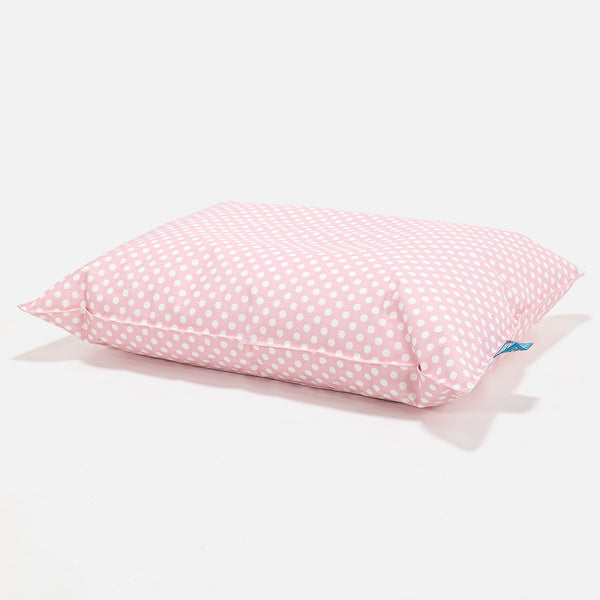 Kinder Zitzak Vloerkussen 1-6 jaar oud - Afdruk Roze Polka Dot Fabric Close-up Image