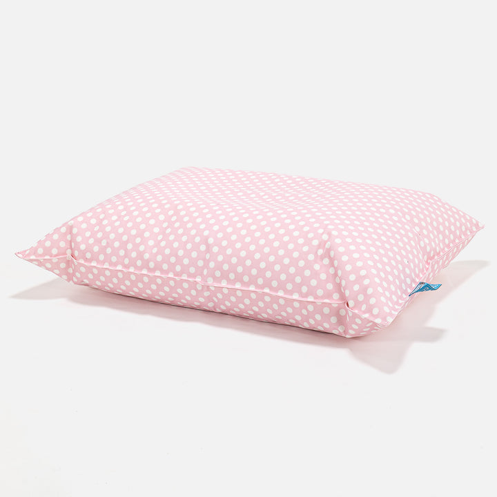 Kinder Zitzak Vloerkussen - Afdruk Roze Polka Dot 02