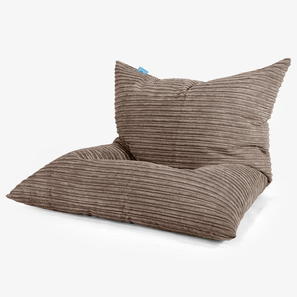 Kinder Zitzak Vloerkussen L 2-14 jaar oud - Corduroy Mocha Bruin 01