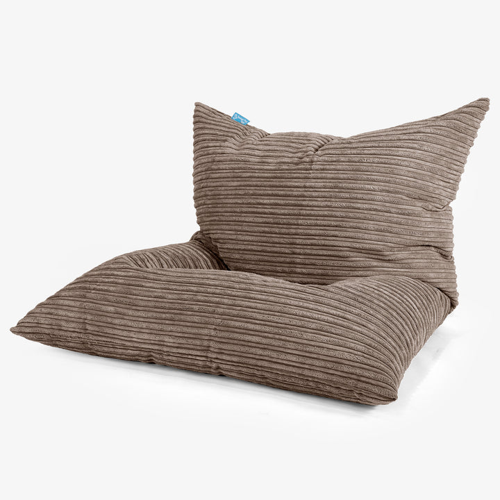 Kinder Zitzak Vloerkussen L 2-14 jaar oud - Corduroy Mocha Bruin 01