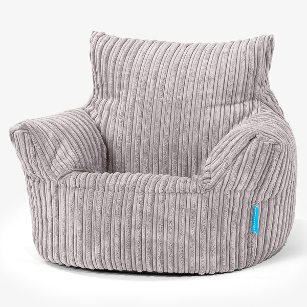 Kleuterfauteuil Zitzak 1-3 jaar oud - Corduroy Aluminium Zilver 01