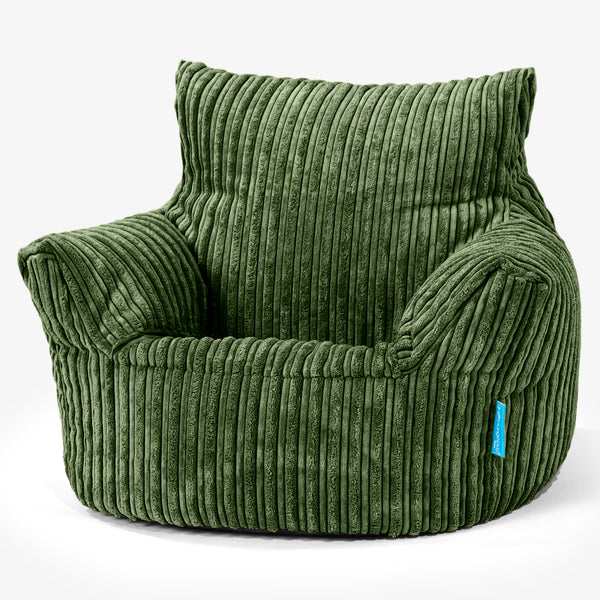 Kleuterfauteuil Zitzak 1-3 jaar oud - Corduroy Bosgroen 01