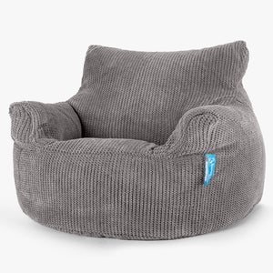 Kinderfauteuil Zitzak 3-8 jaar oud - Pompom Antraciet