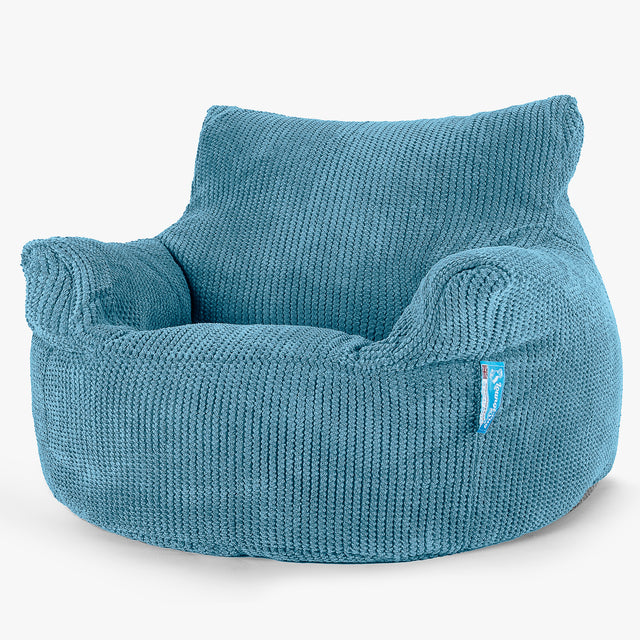 Kinderfauteuil Zitzak 3-8 jaar oud - Pompom Petrol 01